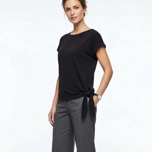 LOFT Black Short Sleeve Women's Top